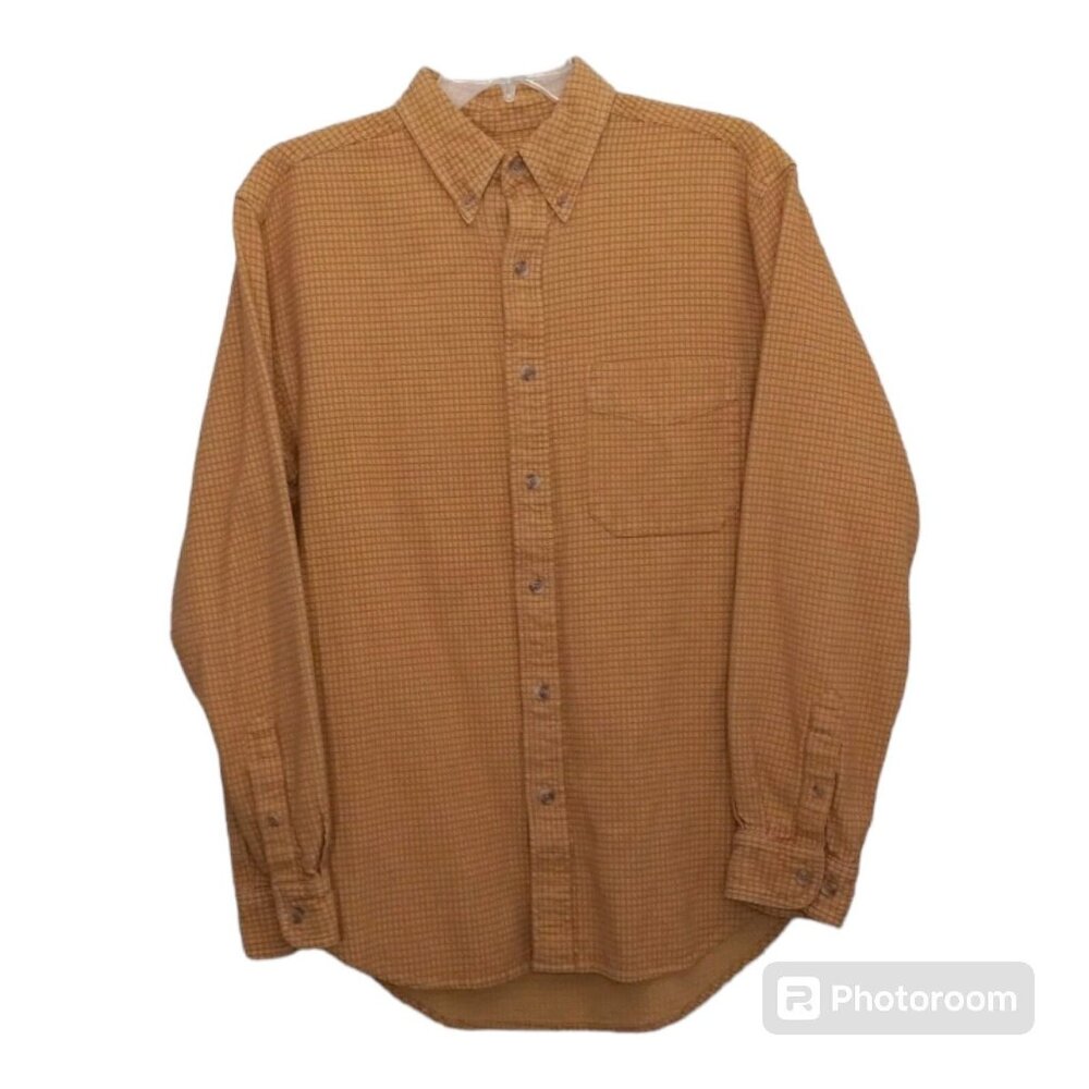 The Territory Ahead Shirt Mens M Long Sleeve Waffle Button Down Gorpcore Dadcore